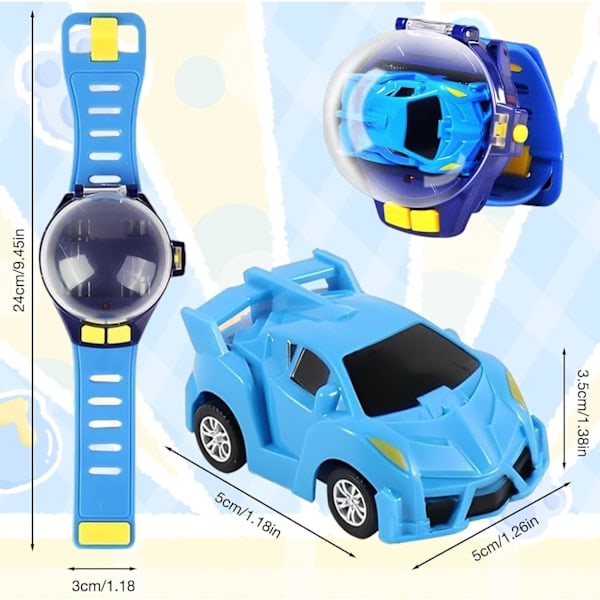Kello kauko-ohjattavalla auto lelu mini 2.4GHz kauko-ohjattava auto kello lapset hauska ladattava lelut lapset pojat tytöt lelut punainen mini Red mini