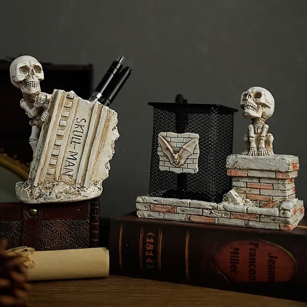 Halloween Kranie Blyant Blyant Case Skelet Nøgleholder Makeup Børste A2 A2