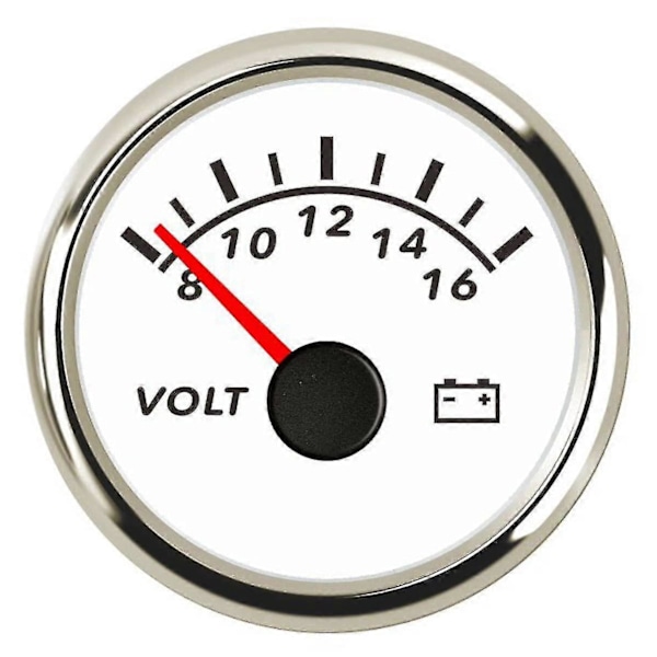 52mm Universal Spänningsmätare Voltmätare Digi Voltmeter för Motorcykel Marin Båt Bil Lastbil 8-16v Vattentät med Röd Bakgrundsbelysning