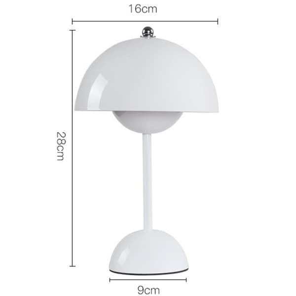Dimbar Trådløs Bordlampe 3-veis Trådløs Leselampe, Nattlys Hvit White