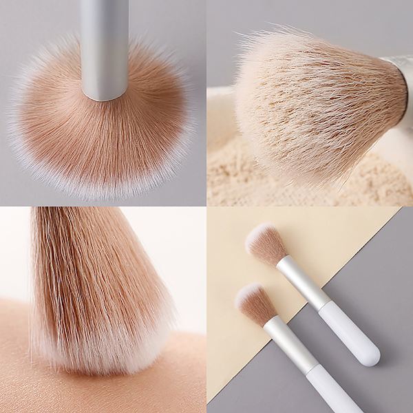 Professionell Puder Rouge Borste Foundation Borste Stor Mak Vit one size