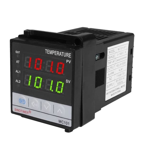 2X SINOTIMER MC101 PID-temperaturregulator med digital display, Celsius- och Fahrenheit-lägen, sensoringång