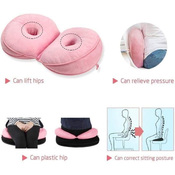 Løft dine hofter. Sædepude, ergonomisk holdningspude lavet af komfortskum (Pink)