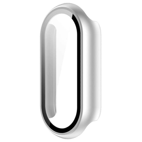 Xiaomi Smart Band 10 / 10 NFC -kellokotelo, PC-kehyssuoja karkaistulla lasinäytöllä, hopea