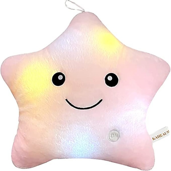 45 Cm Glödande Blinkande Led Star Plyschkudde Nattljus fyllda leksaker för barn födelsedag