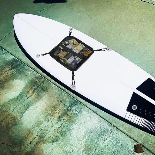 Surfbræt opbevaringsnetpose med 4 sugekopper, stand up paddle board taske