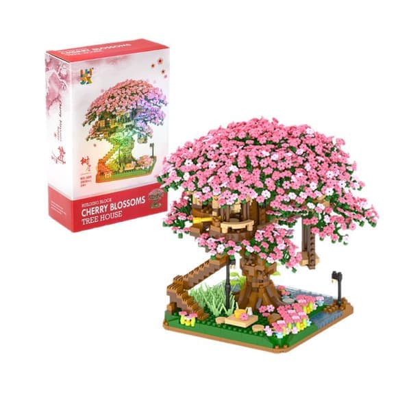 Sakura Trädkoja Byggsats | Regnbågsträdmodell | Kreativ DIY Presentleksak A A