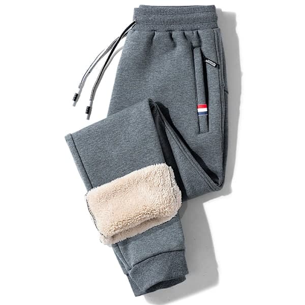 Varma fleecebyxor för vintern, tjocka avslappnade termobyxor, joggingbyxor dark grey 5XL