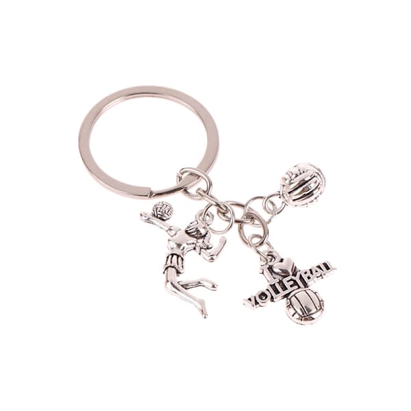Kreativ DIY Nyckelring Volleybollspelare Legering Nyckelring Berlocker A onesize