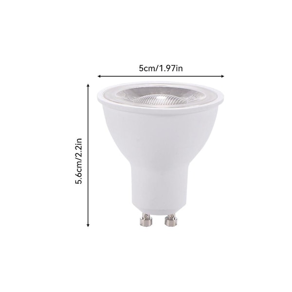 10 stk. Gu10 7w LED-spotlys 500 lumen 220v spotlightpære til hjemmet White light