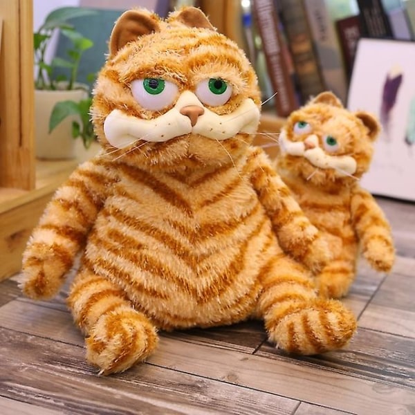 Fat Angry Cat Pehmeä pehmolelu täytetyt eläimet laiskoja typeriä tiikeriihoja simulaatio ruma oranssi kissanukke joululahja lasten ystäville about 30cm