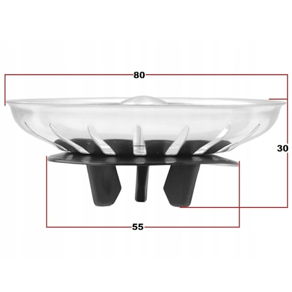 Plugg för IKEA Kök Atlant / Domsjö / Sil för Diskbänk - Korgventil 1-pack 1-Pack