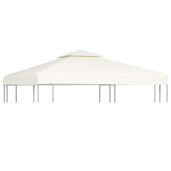 vidaXL huvimajan katto 310 g/m² 3 x 3 m kermanvalkoinen