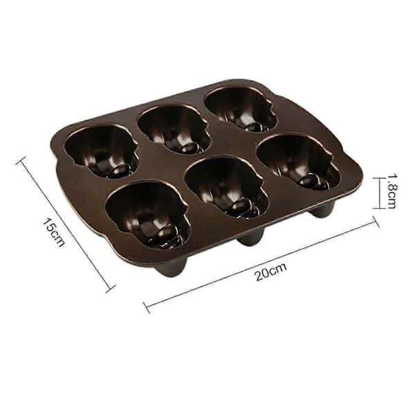 Halloween Skull Bakeform Enkel å bruke og rengjøre 3D Skull Form Kake Muffin Form for Baking-XF36-