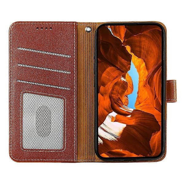 Xiaomi Redmi 15 5G Mobilskal med RFID-blockering & Magnetlås Brown