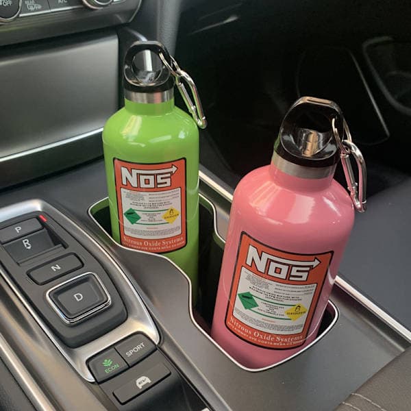 Bil isoleringskop NOS nitrogen cylinder vakuum rustfrit stål Rød 500ml Red