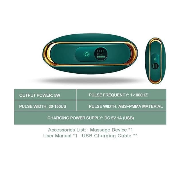 Abdominal massageapparat - Bärbart värmebälte - USB-drivet - Bukmassage
