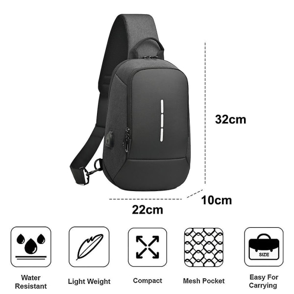 En axelväska crossbody väska: En axel ryggsäck casual crossbody bröstväska