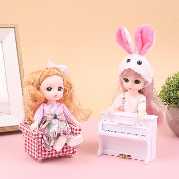 17 cm dukke med tøj sko DIY bevægelig prinsesse figur gave multicolor A4 A4