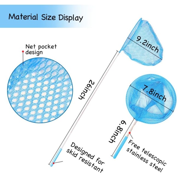 Teleskopiske sommerfugle-fiskenet til børn til fangst af insekter.