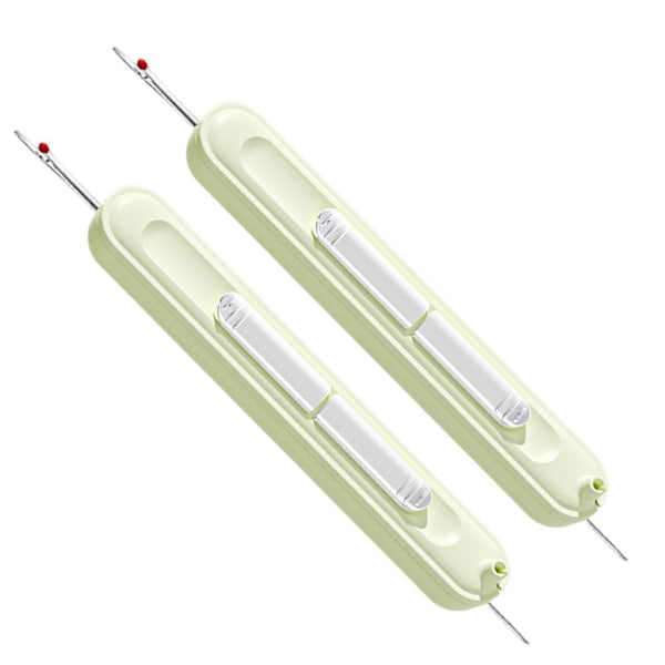 Neulanpujotin ikääntyneille, monikäyttöinen langan pujotus, langan poisto, ompelutyökalut neulontaan Green 2pcs