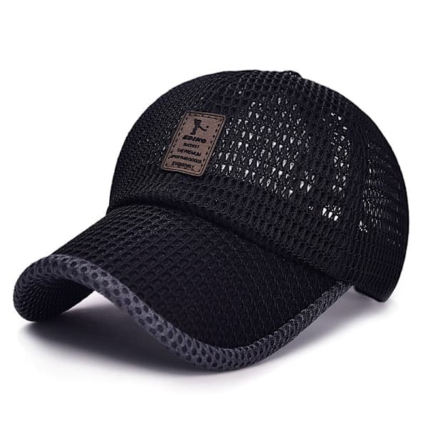 Verkkolippis miehille, säädettävä, hengittävä, harmaa, onesize Gray