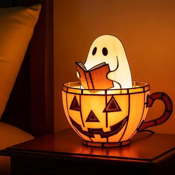 Spøgelseslæselampe Håndlavet Halloween Spøgelse Natlampe U A2 A2