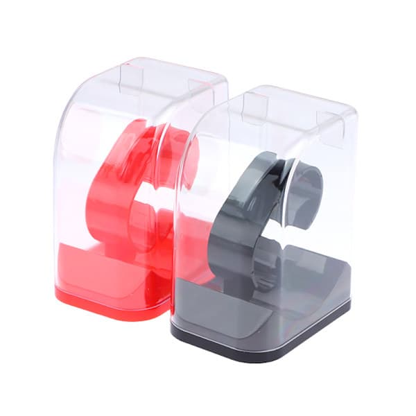 Plastik opbevaringsholder Transparent Smart Watch Beskyttende Display Sort one size