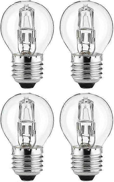 Fire 28W (40W) halogen klare golfboldlamper - E27 fatning, varmt hvidt lys, dæmpbar.