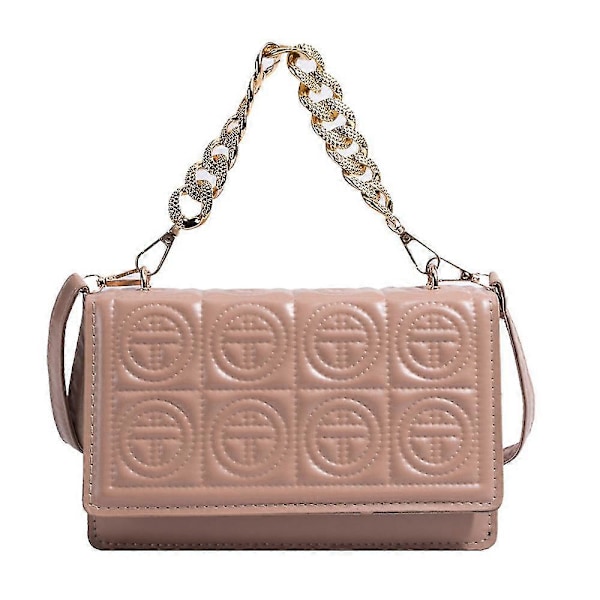Klassisk Satchel Handväska Dam Messenger Väska Mode En Axelväska Kedjeväska, khaki