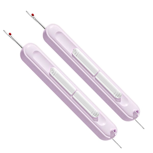 Neulanpujotin ikääntyneille, monikäyttöinen langan pujotus, langan poisto, ompelutyökalut neulontaan Purple 2pcs