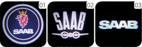 Saab LED-logoprojektor HD for Saab dørlys