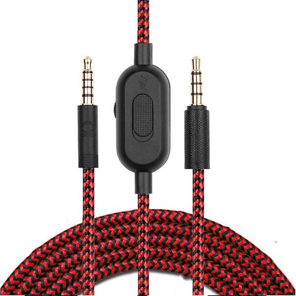 2M Aux Ledning Erstatning til GPRO X G233 G433 Headset Audio Aux Ledning 3.5mm Red