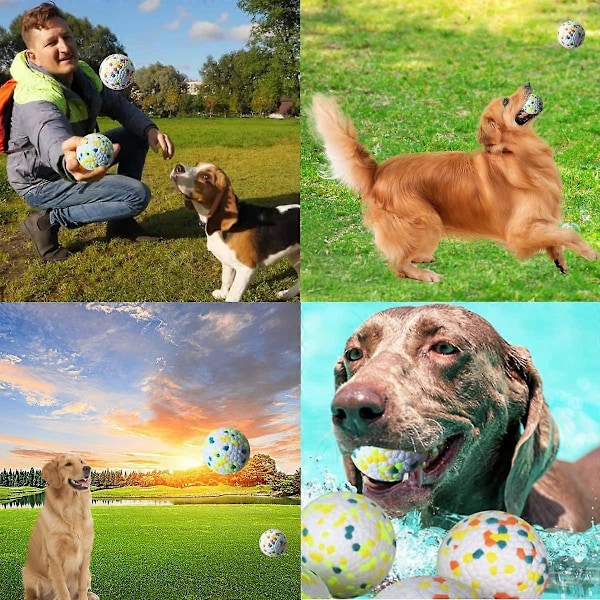 Tuhoutumaton koiran pallo suurille ja pienille koirille (vihreä sininen) Green blue