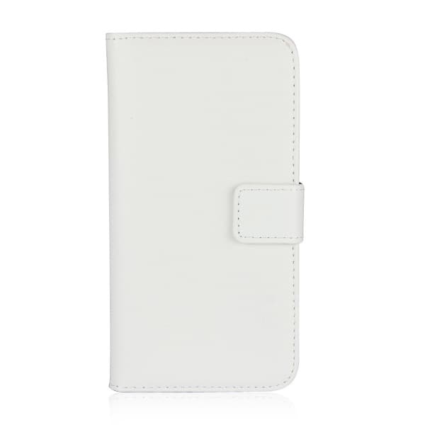Samsung A50 - Ekte Skinnveske White Vit