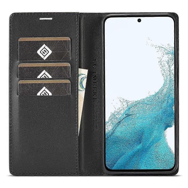 LC.IMEEKE Plånboksfodral för Samsung Galaxy A17 5G Kolfibertextur Läder Telefonskal Horisontell Rand