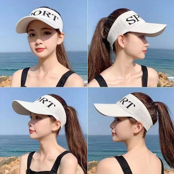 Mote Plissert Design Dame Tom Topp Hatt Sommer Ensfarget Lar Hvit one size White