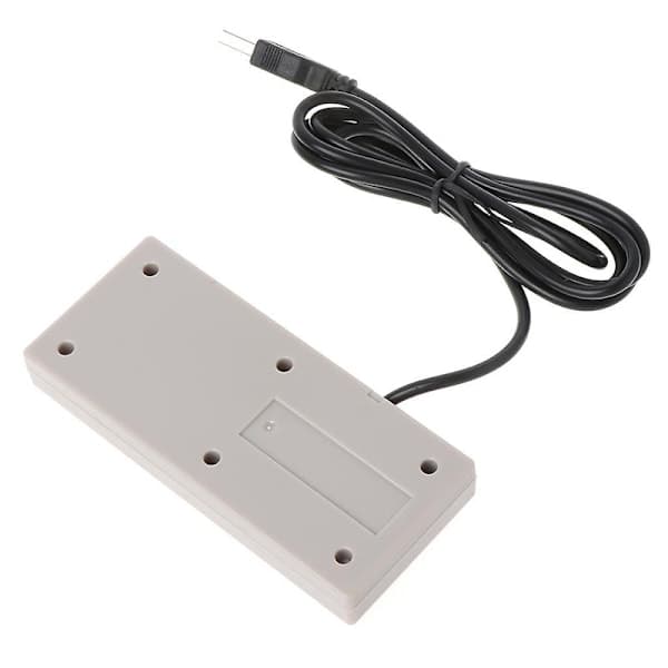 USB Spilcontroller Plug-and-Play Plastik Sort+Grå Til NES PC Windows Ny [DmS] Grå