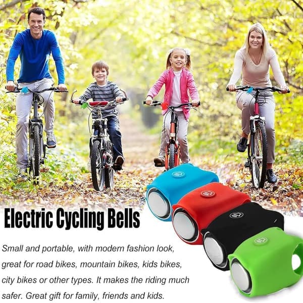 Elektrisk sykkelhorn, 100dB sykkelklokke blå blå Blue