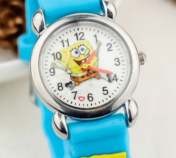 Svampebob klokke barn gutt klokke bursdagsgave lyseblå