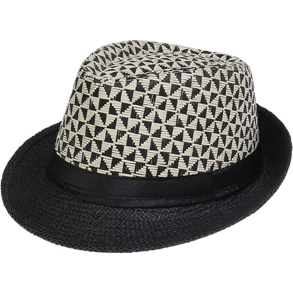 Fedora Hats for Women Men Straw Braid Short Brim Jazz Panama Cap Beach Sun