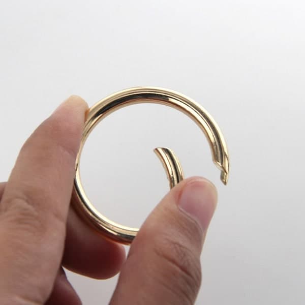 4 stk. Fjær O-ring Spenner Karabinkrok SØLV 25MM Sølv 25mm Silver 25mm