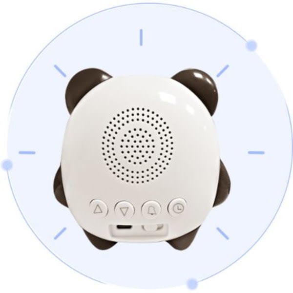 LED Panda-alarm for barn, digital alarmklokke for barnerom med display