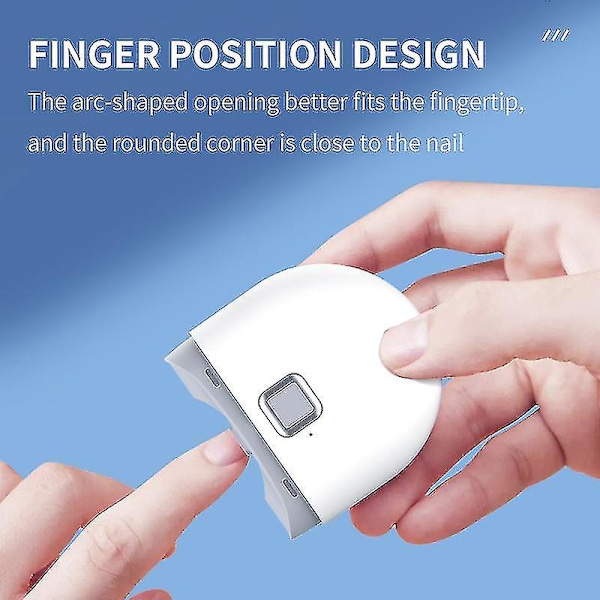 Elektrisk Automatisk Nagelklippare Med Lampa, Nagelklippare Och Fil 2 I 1 Design, Förvaring För Nagelrester, USB Uppladdningsbar