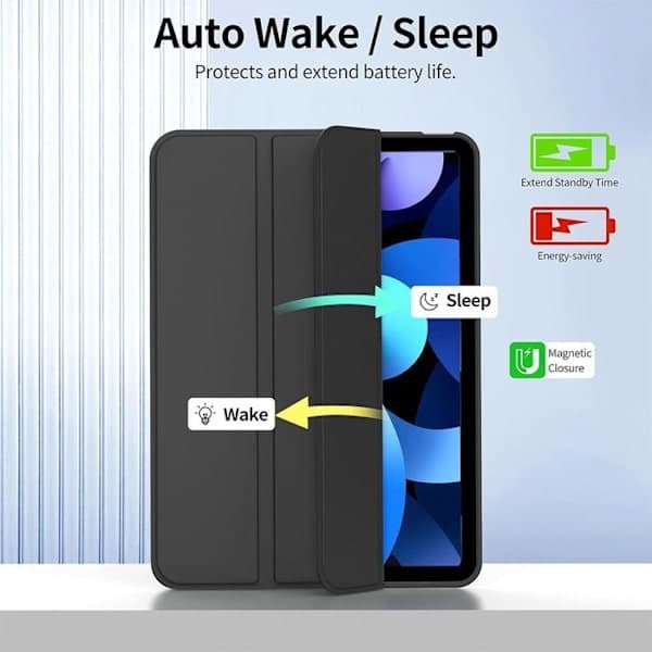 Fodral för iPad Air 5:e-4:e generationen 2022-2020 (10,9\") Stöttåligt skyddande stativ Sleep/Wake