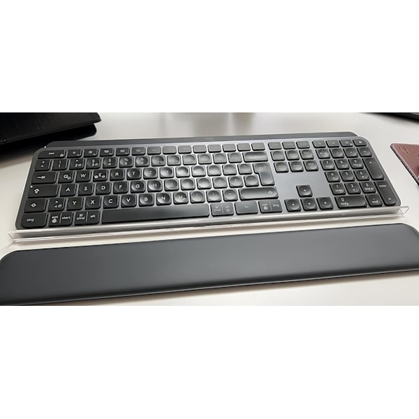 Premium Vinklet Ergonomisk Akryl Computer Tastatur Riser Stativ Håndledsstøtte
