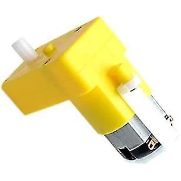 DC-motor 3-6V DC med växellåda TT dubbelaxel magnetisk växellåda 1:48 gul 5 st