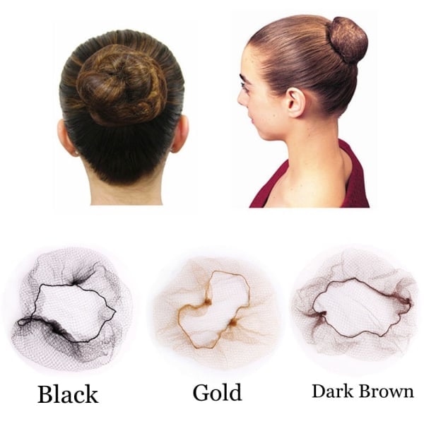 20/40 stk Usynlige hårnett Finmasket mørk brun 40 stk dark brown 40 Pcs