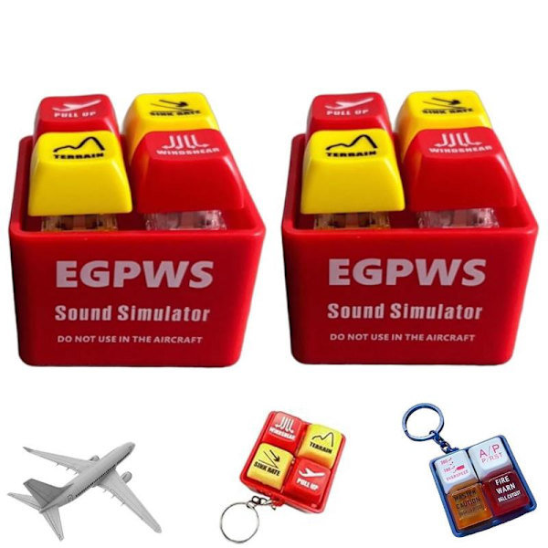 1/2 stk. EGPWS Boeing 737 Advarselssimulator Nøglering Til Pilot A3 A3