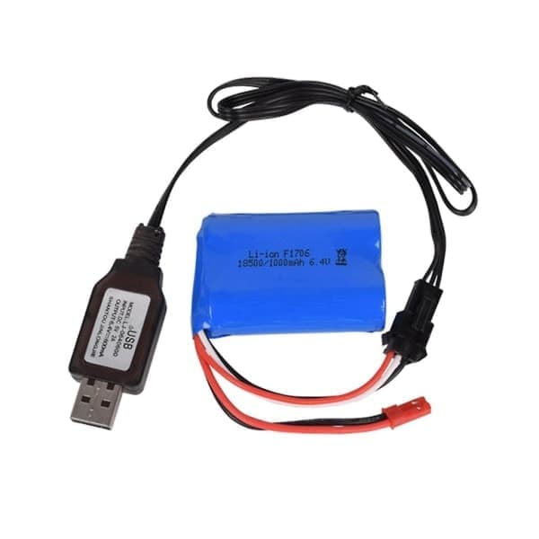 6.4V/7.4V Oplader Li-ion Batteri Sm-3p til Fjernstyret Legetøj